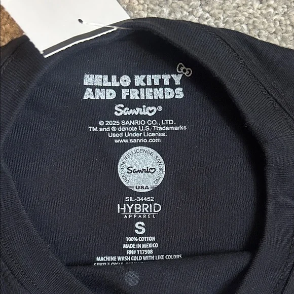Hello Kitty Black Tee with Pink Accents - Picture 3 of 4